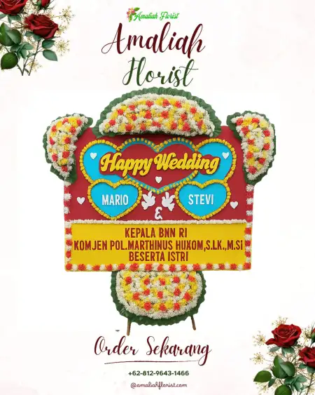 Papan Bunga Pernikahan Baha